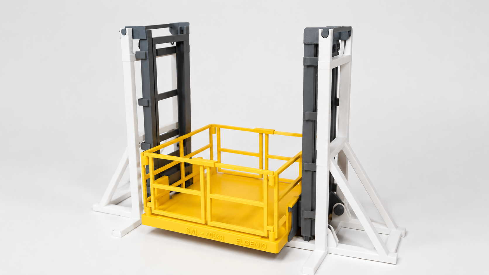 Technical render of subsea jacket frame showing structural interface locations